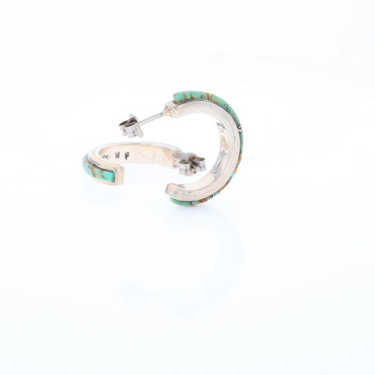 Turquoise Semi-Hoop Earrings