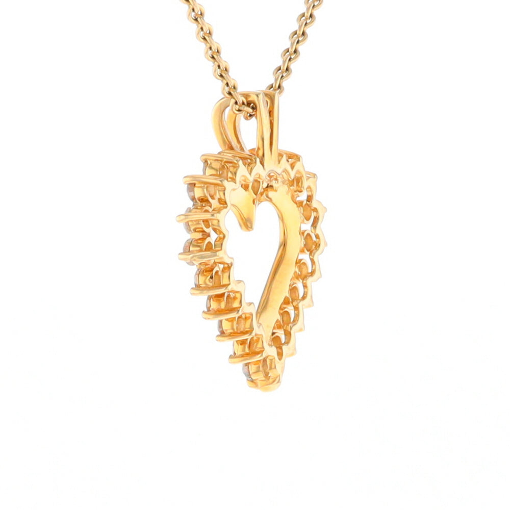 Open Heart Diamond Halo Pendant