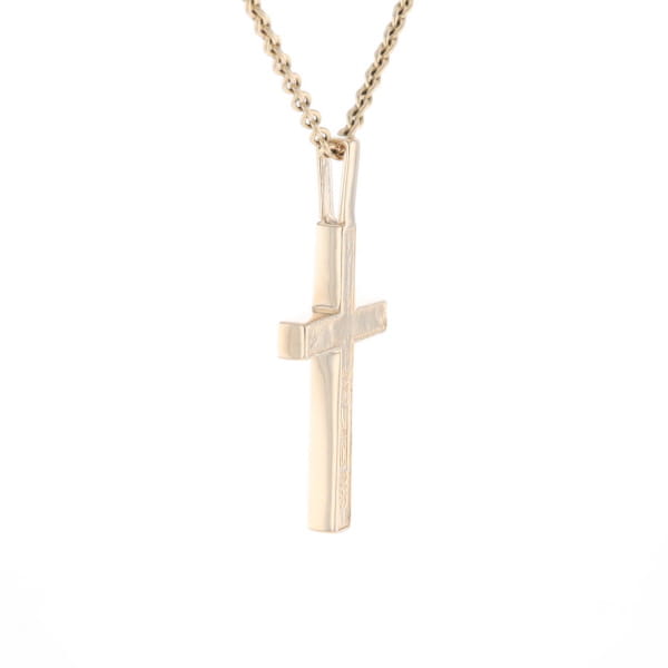 Gold Quartz Pendant 4 Section Inlaid Cross Pendant