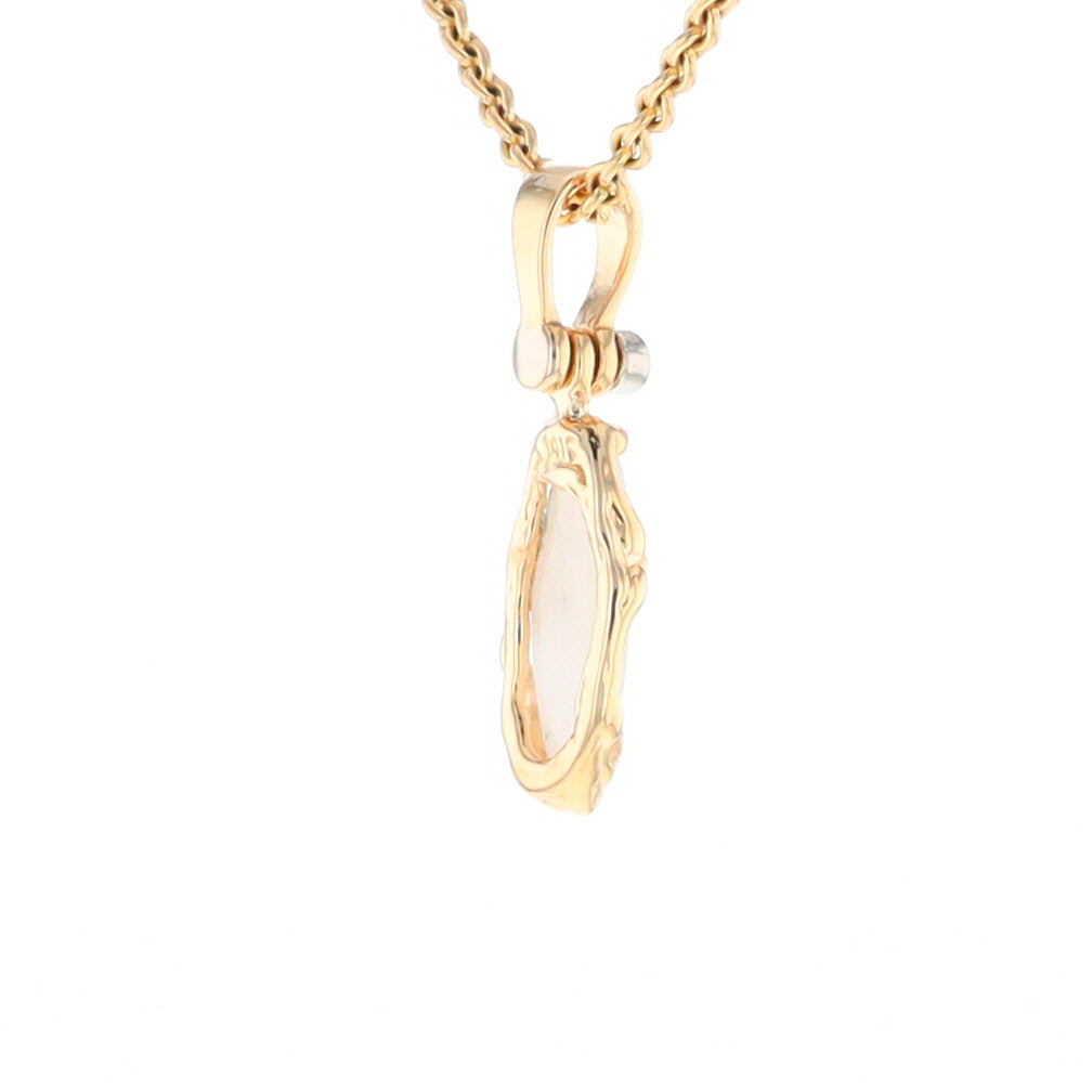 Gold Quartz Freeform Pendant (G2)