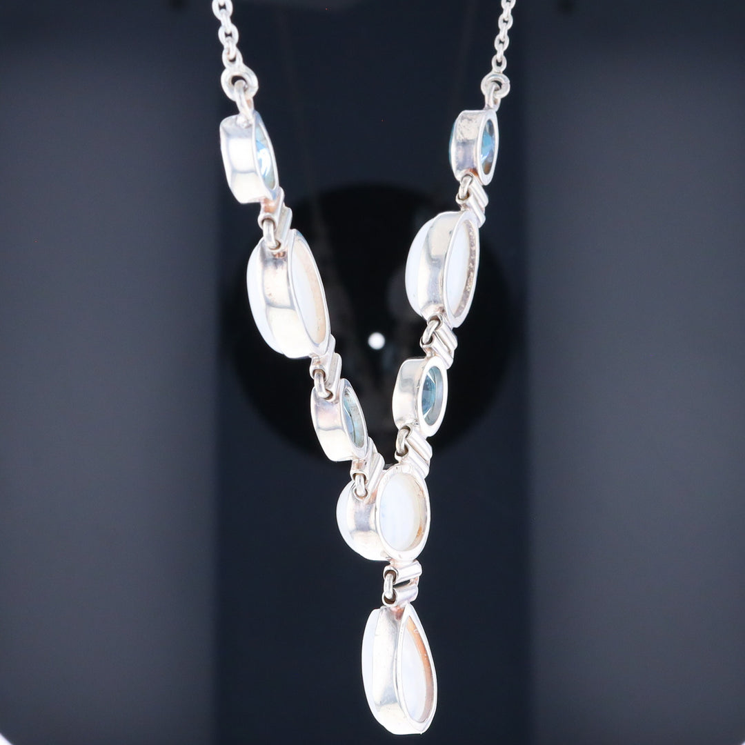 Moonstone & Blue Topaz Necklace