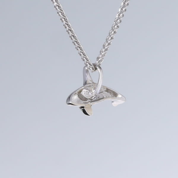 Opal Pendant Inlaid Realistic Orca Killer Whale Design