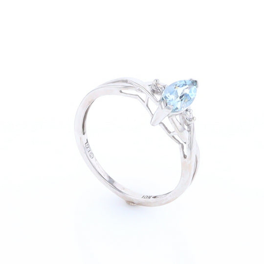 Marquise Blue Topaz Ring