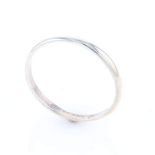 Men's Flat Silver Wedding Band