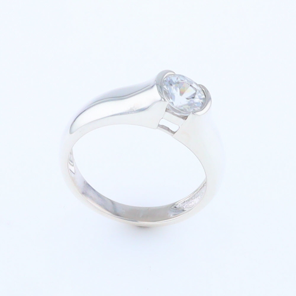 Cubic Zirconia Solitaire Ring