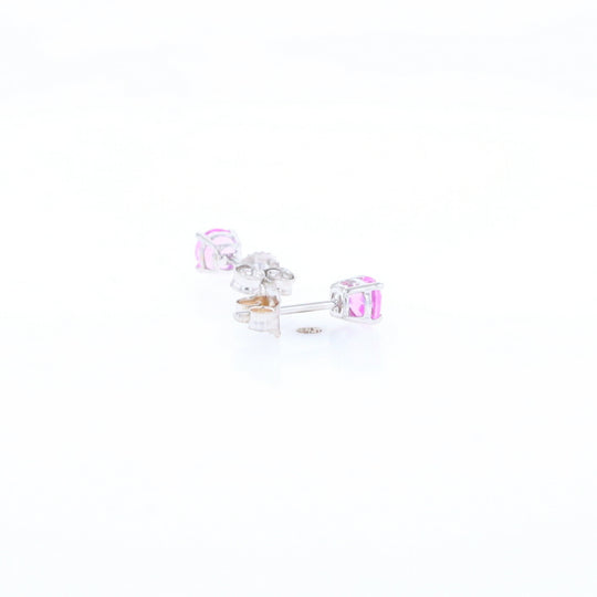 Pink Sapphire Stud Earrings