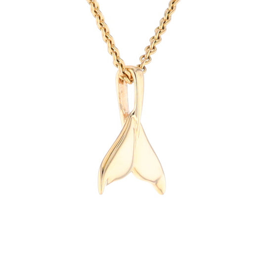 Whale Tail Necklaces Natural Gold Quartz and Nuggets Inlaid Pendant