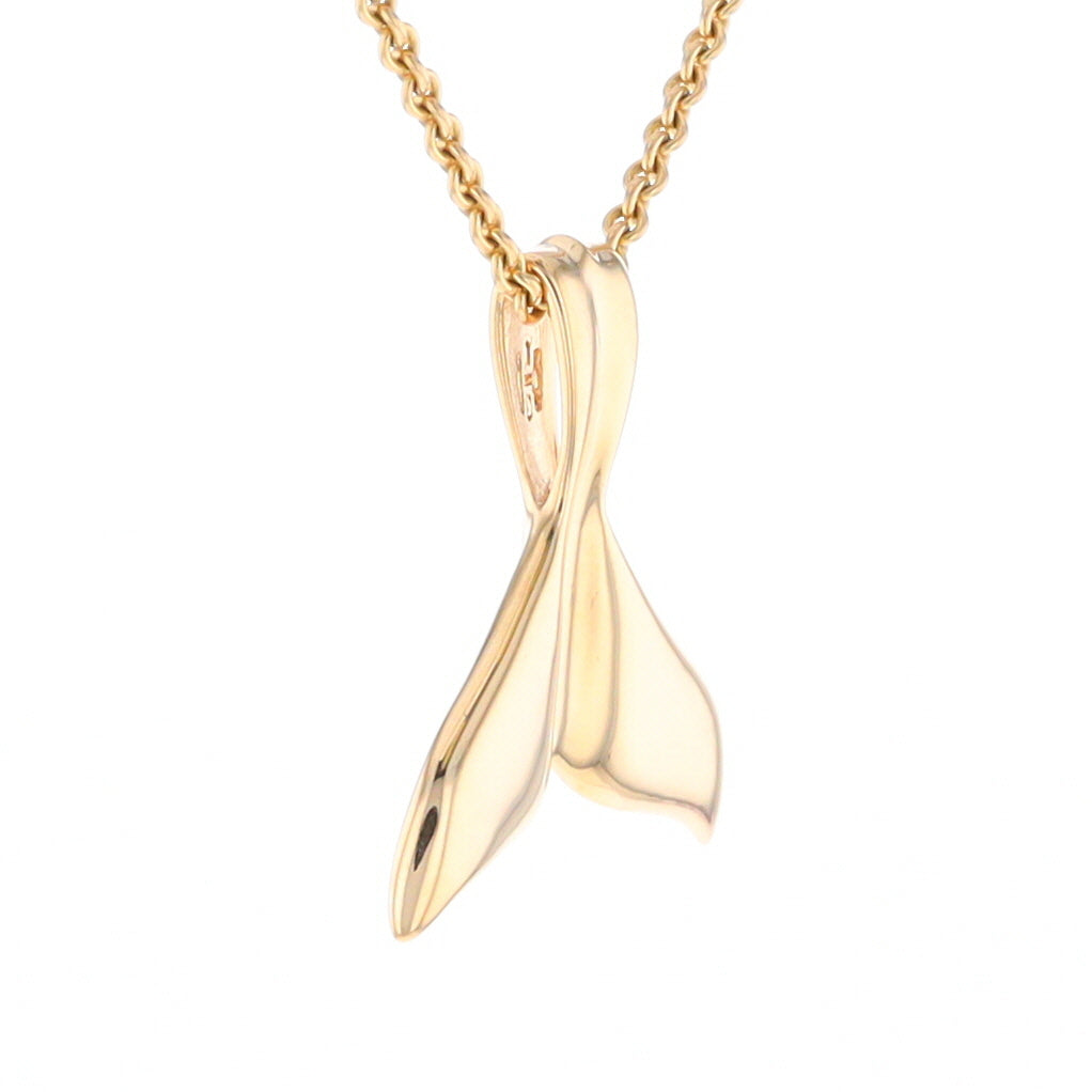 Whale Tail Necklaces Natural Gold Quartz and Nuggets Inlaid Pendant