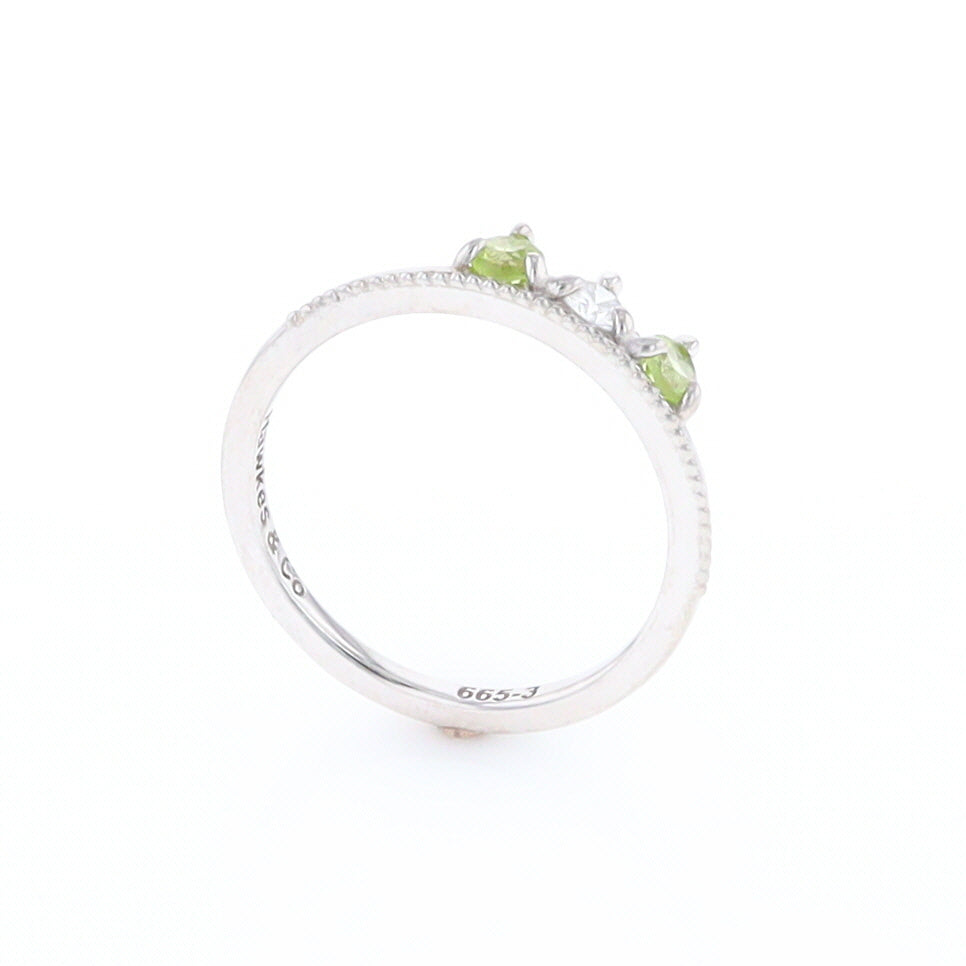 Peridot & Diamond Mother's Ring