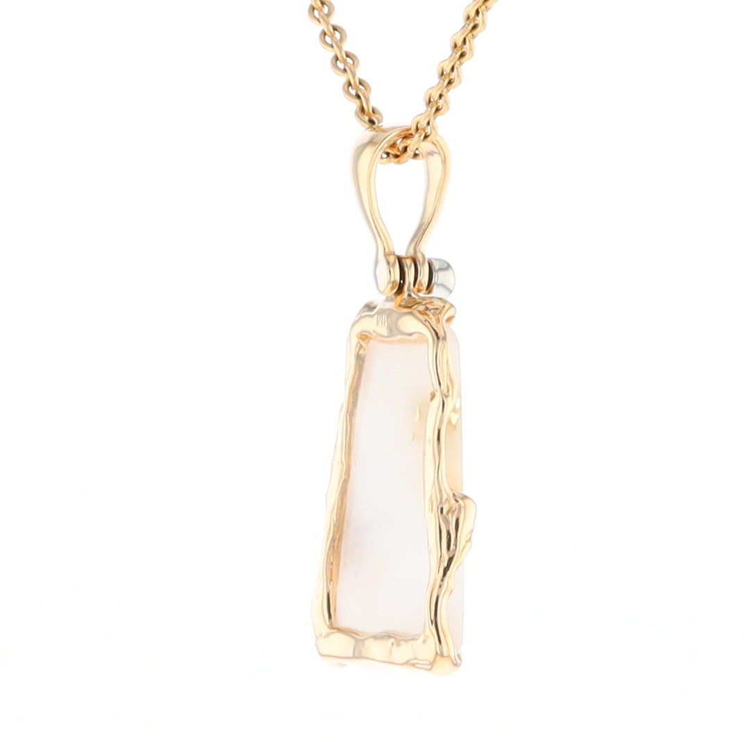 Gold Quartz Freeform Pendant  (G2)