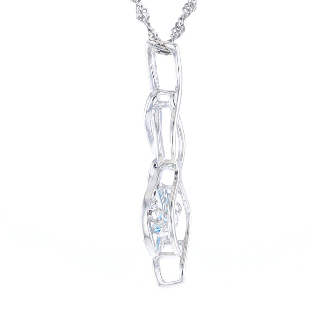 Floating Topaz Twisted Pendant