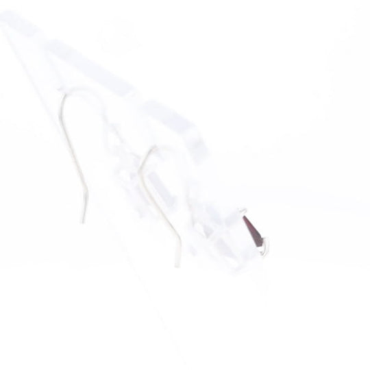 Emerald Cut Garnet Earrings