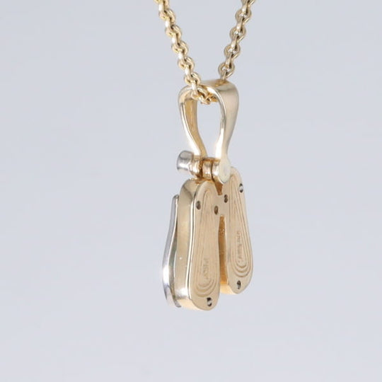 Opal Pendant Sandals Double Inlaid Design with .02ct Round Diamond