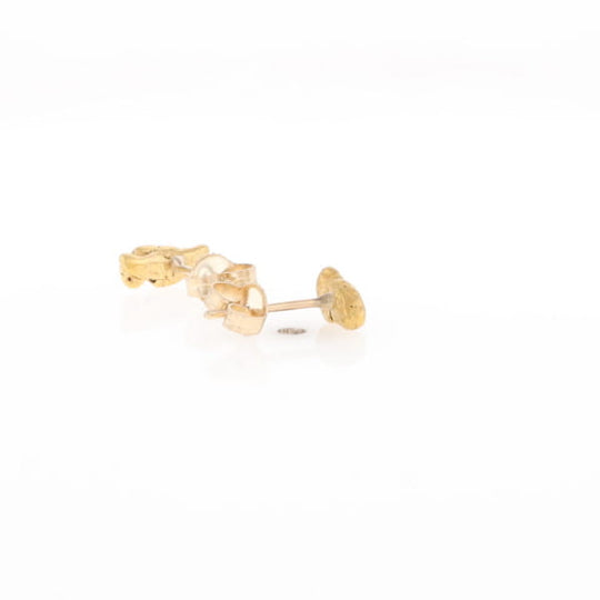 Natural Gold Nugget Stud Earrings
