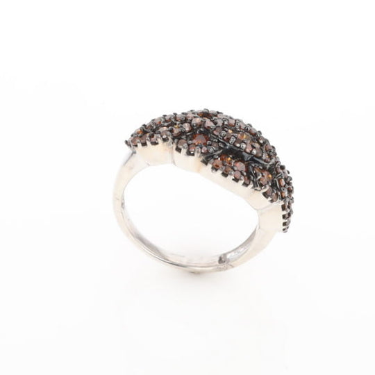 Knot Cluster Orange Diamond Ring