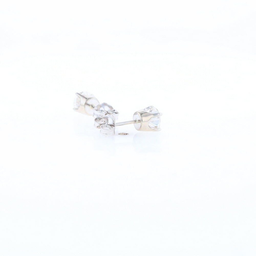 Moissanite Solitaire Stud Earrings