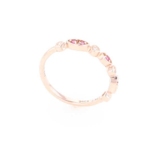 Pink Sapphire Simply Vintage Wedding Band