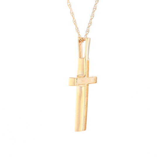 Three Section Gold Quartz Cross - G2