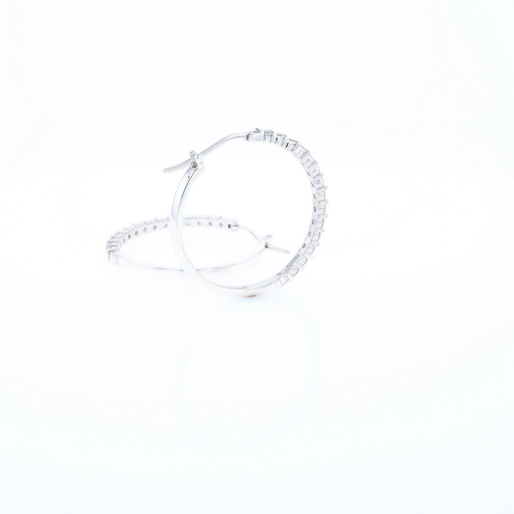 Cubic Zirconia Hoop Earrings