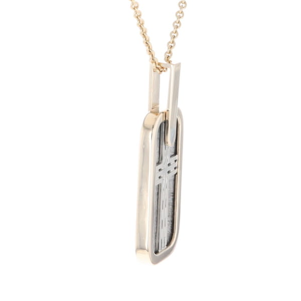 Meteorite Reversible Dog Tag Pendant