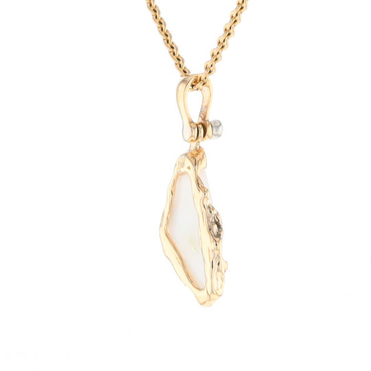 Gold Quartz Freeform Pendant (G2)