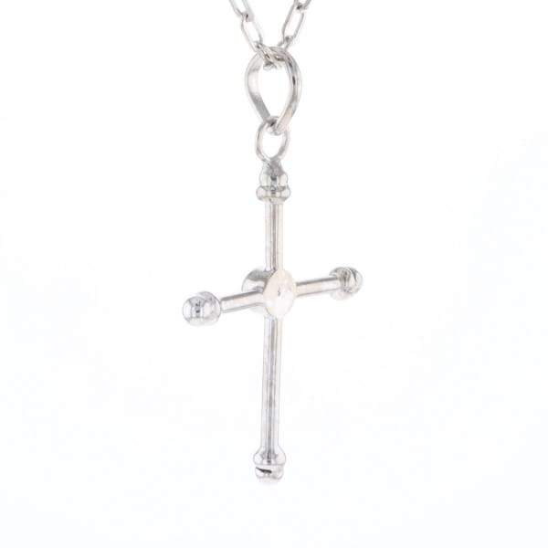 Silver Peridot Cross