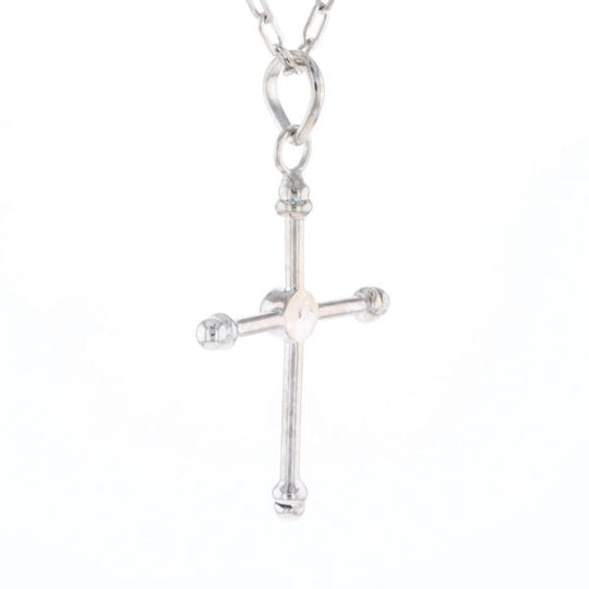 Silver Peridot Cross