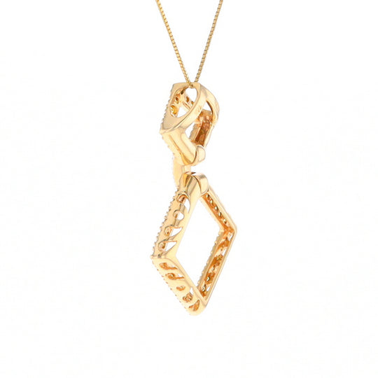 Yellow Sapphire Double Square Necklace