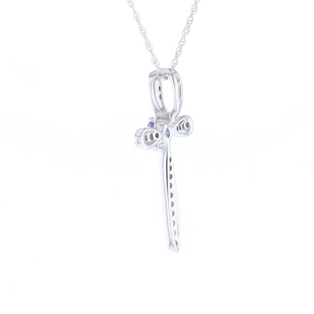Tanzanite Cross Necklace