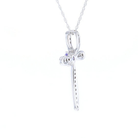 Tanzanite Cross Necklace