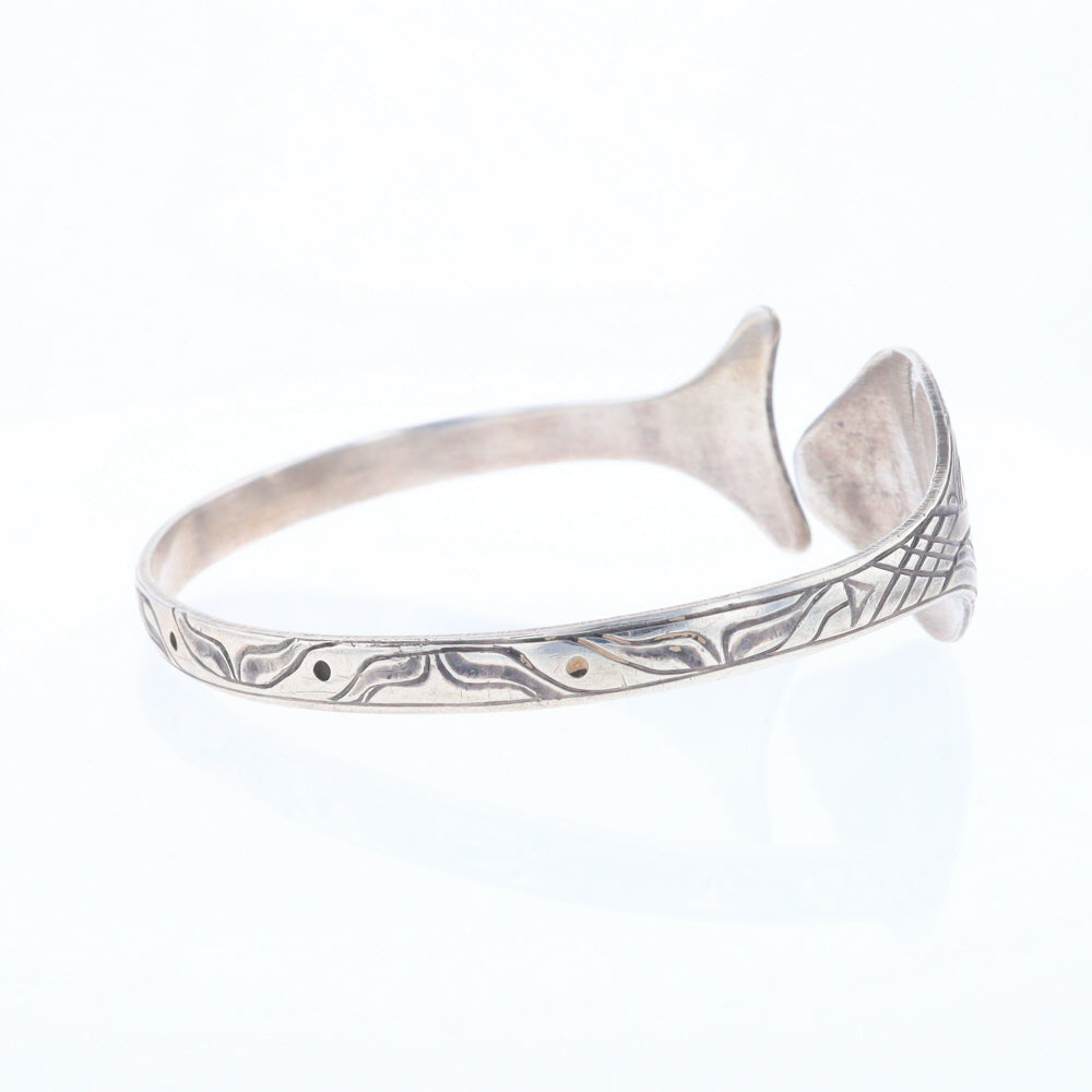 Halibut Fish Engraved Cuff Bracelet