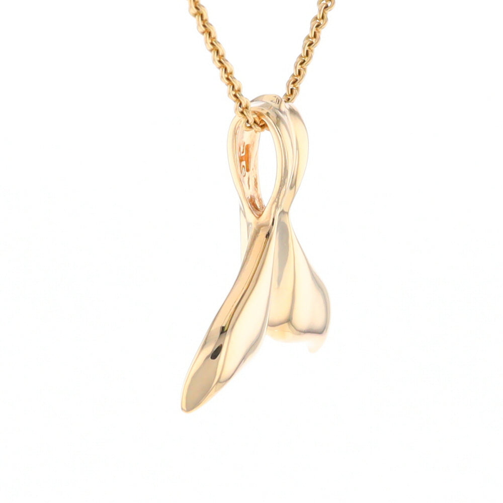 Whale Tail Natural Gold Quartz and Nuggets Inlaid Pendant