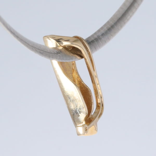 Opal Pendant Triangle Inlaid Design with .06ct Round Diamond