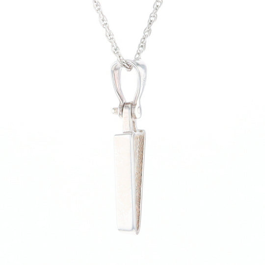 Gold Quartz Upside Down Triangle Pendant