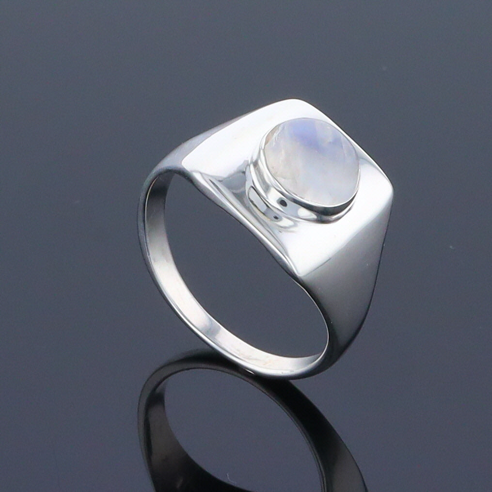 Bezel Moonstone Ring