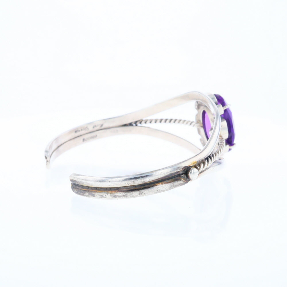 Twisted Amethyst Cuff Bracelet