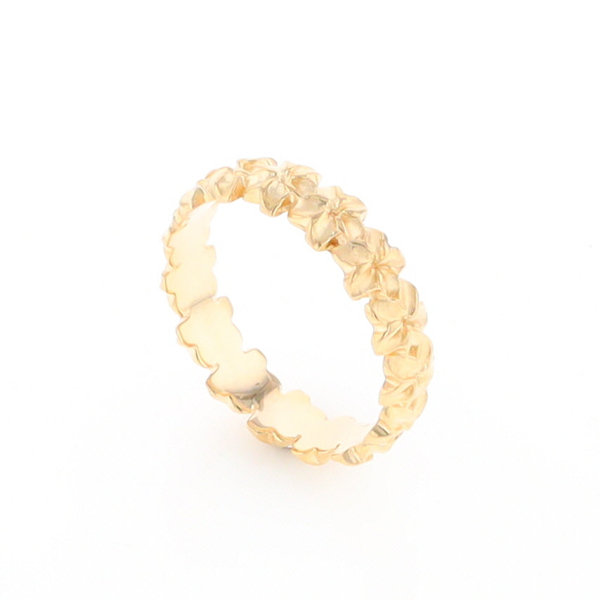 Gold Flower Eternity Ring