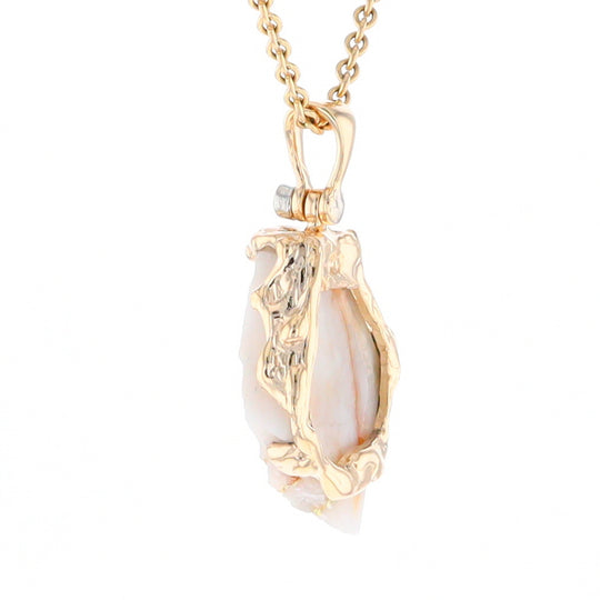 Rough Gold Quartz Free Form Pendant