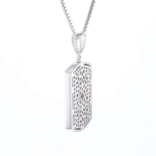 Cubic Zirconia Dog Tag Necklace