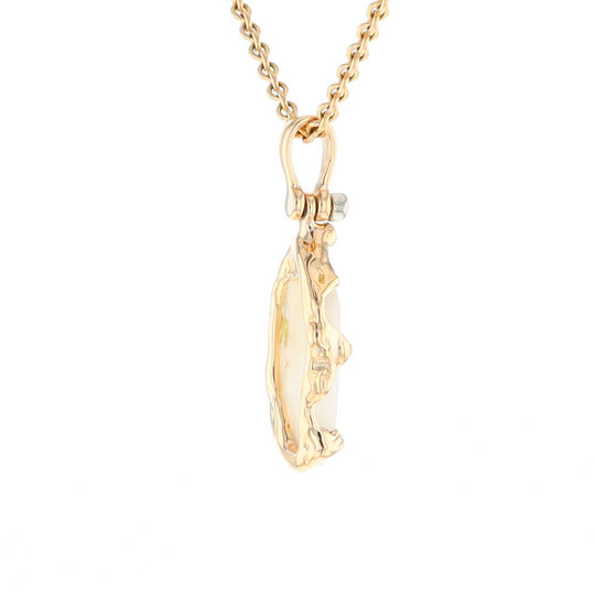 Gold Quartz Freeform Pendant  (G2)