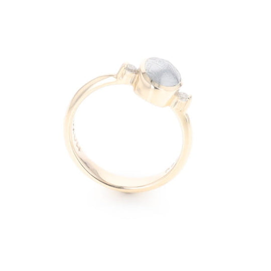 Meteorite Oval Inlay Ring