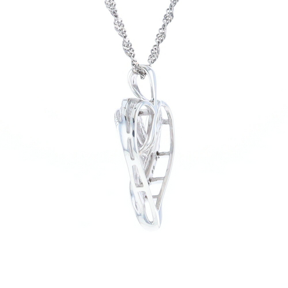 "MOM" Diamond Heart Pendant