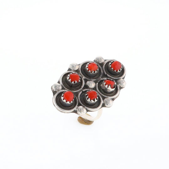 Bezel Set Coral Ring