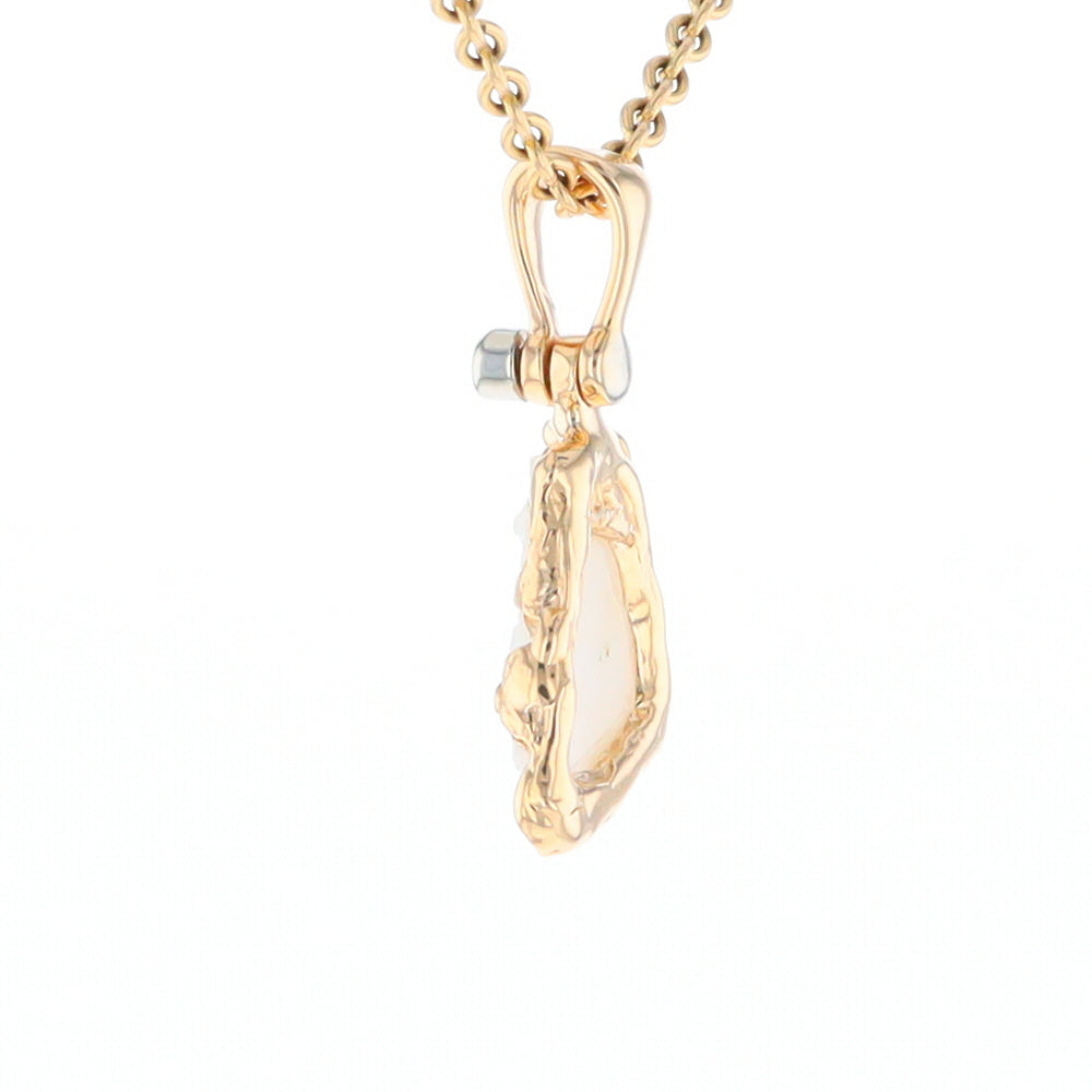 Rough Gold Quartz Freeform Pendant