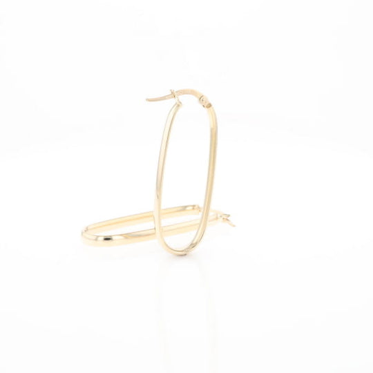 Flat Saddleback Hoop Earrings