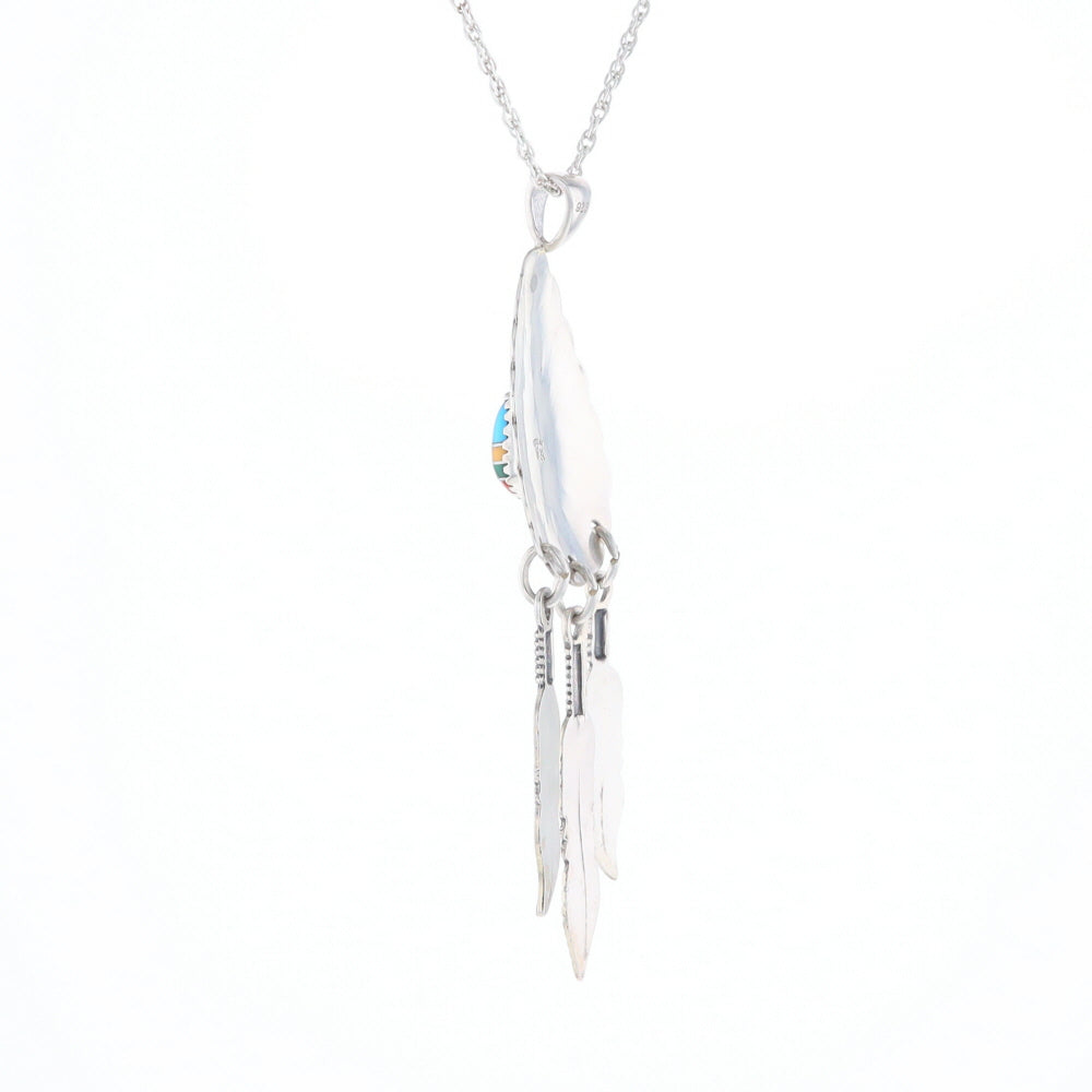 Native Feather Dangle Pendant