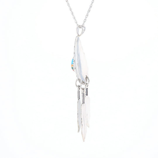 Native Feather Dangle Pendant