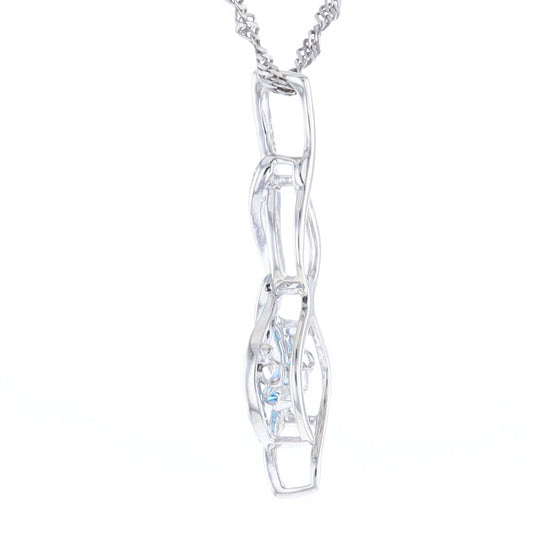 Floating Topaz Twisted Necklace