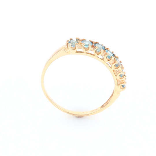 Round Blue Topaz Band