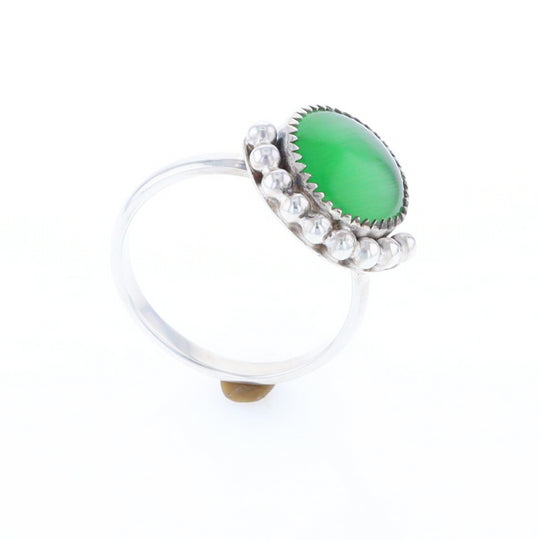 Green Glass Beaded Ring